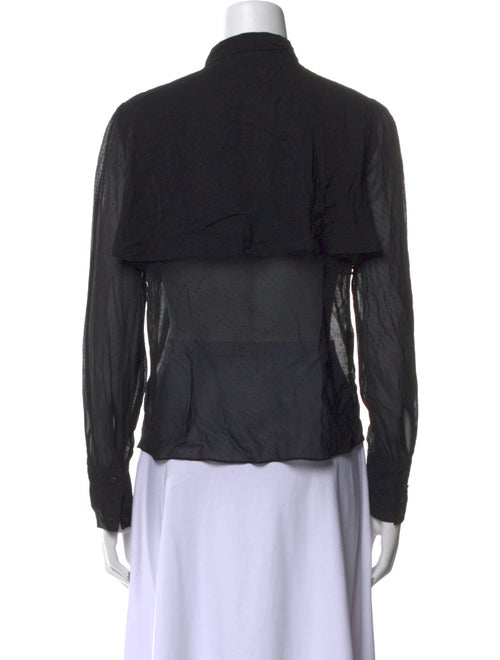 Rodebjer Silk Long Sleeve Button-Up Top