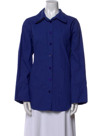 Rodebjer Long Sleeve Button-Up Top
