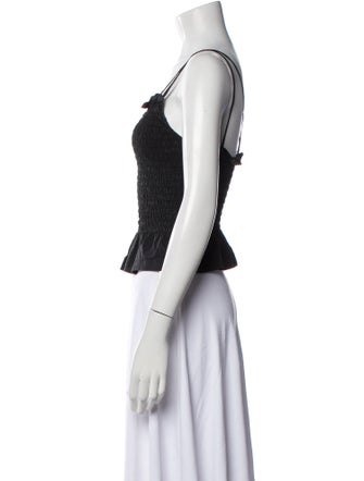 Rodebjer Square Neckline Sleeveless Crop Top