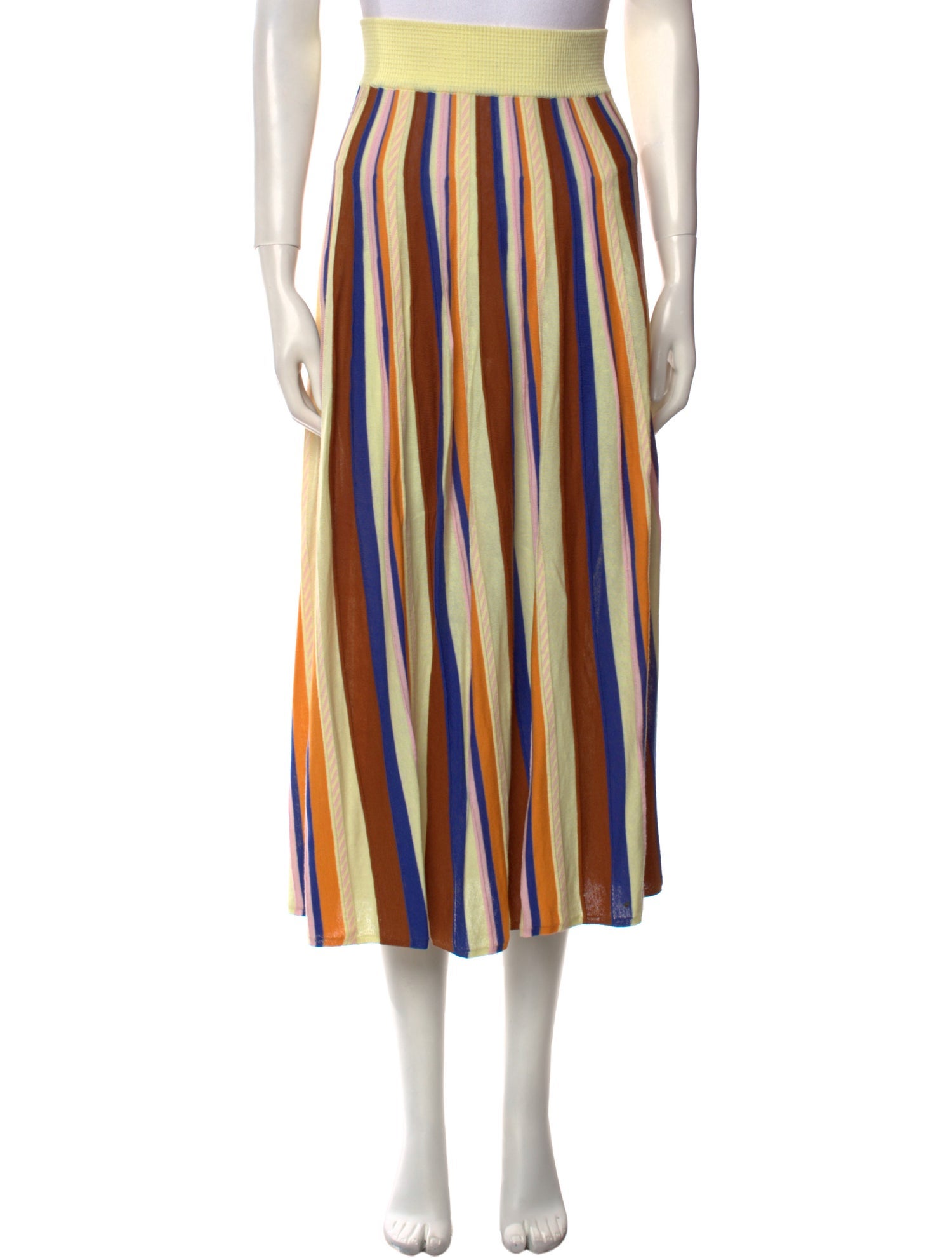 Rodebjer Striped Midi Length Skirt