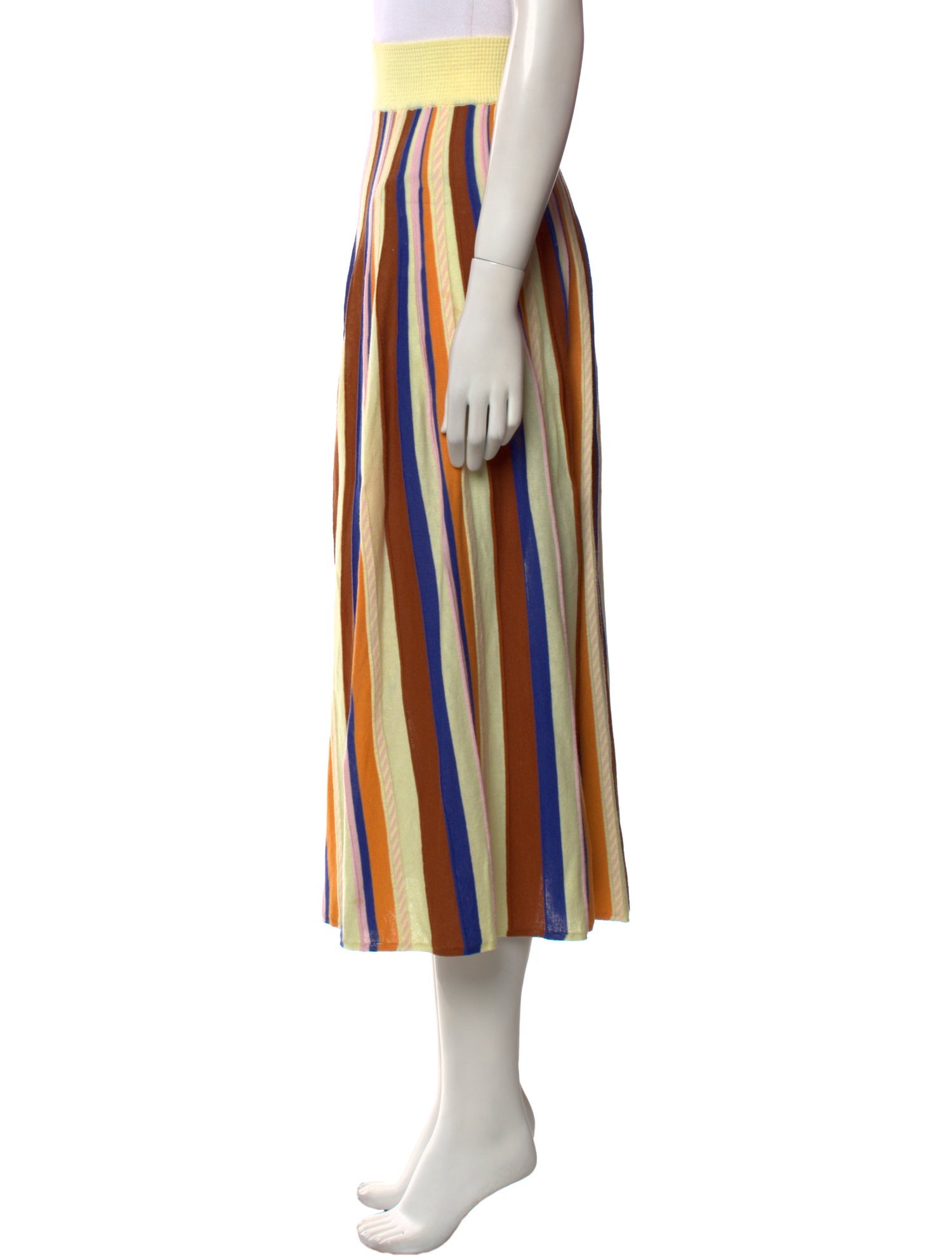 Rodebjer Striped Midi Length Skirt