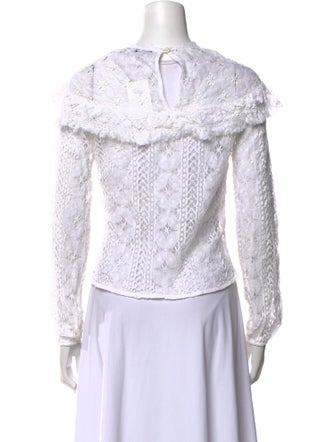 Rodebjer Lace Lace Pattern Top