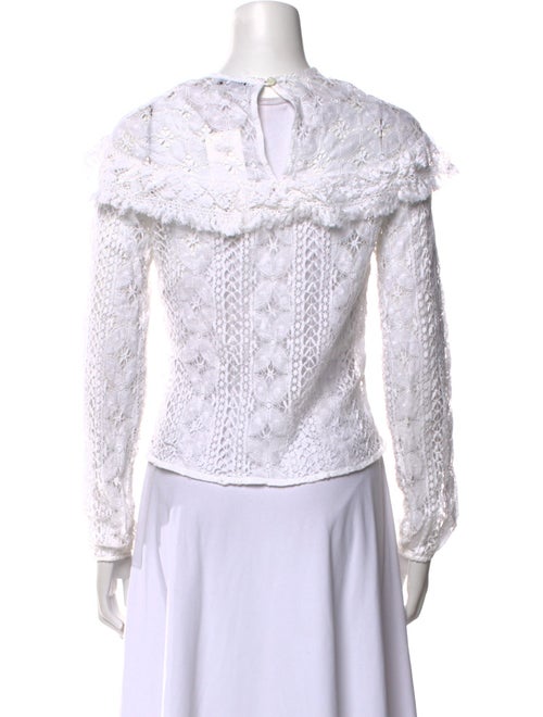 Rodebjer Lace Lace Pattern Top