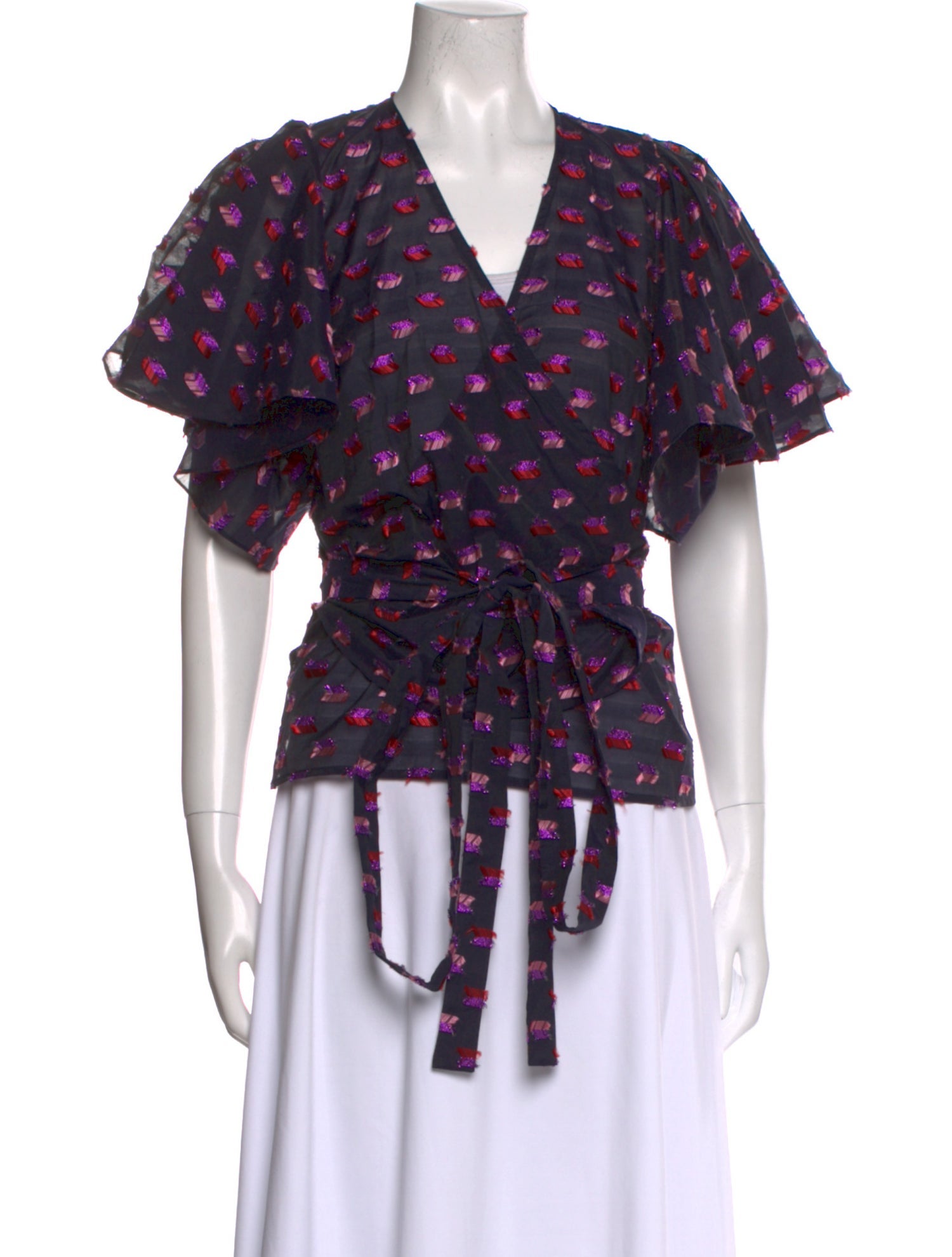 Rodebjer Printed V-Neck Blouse