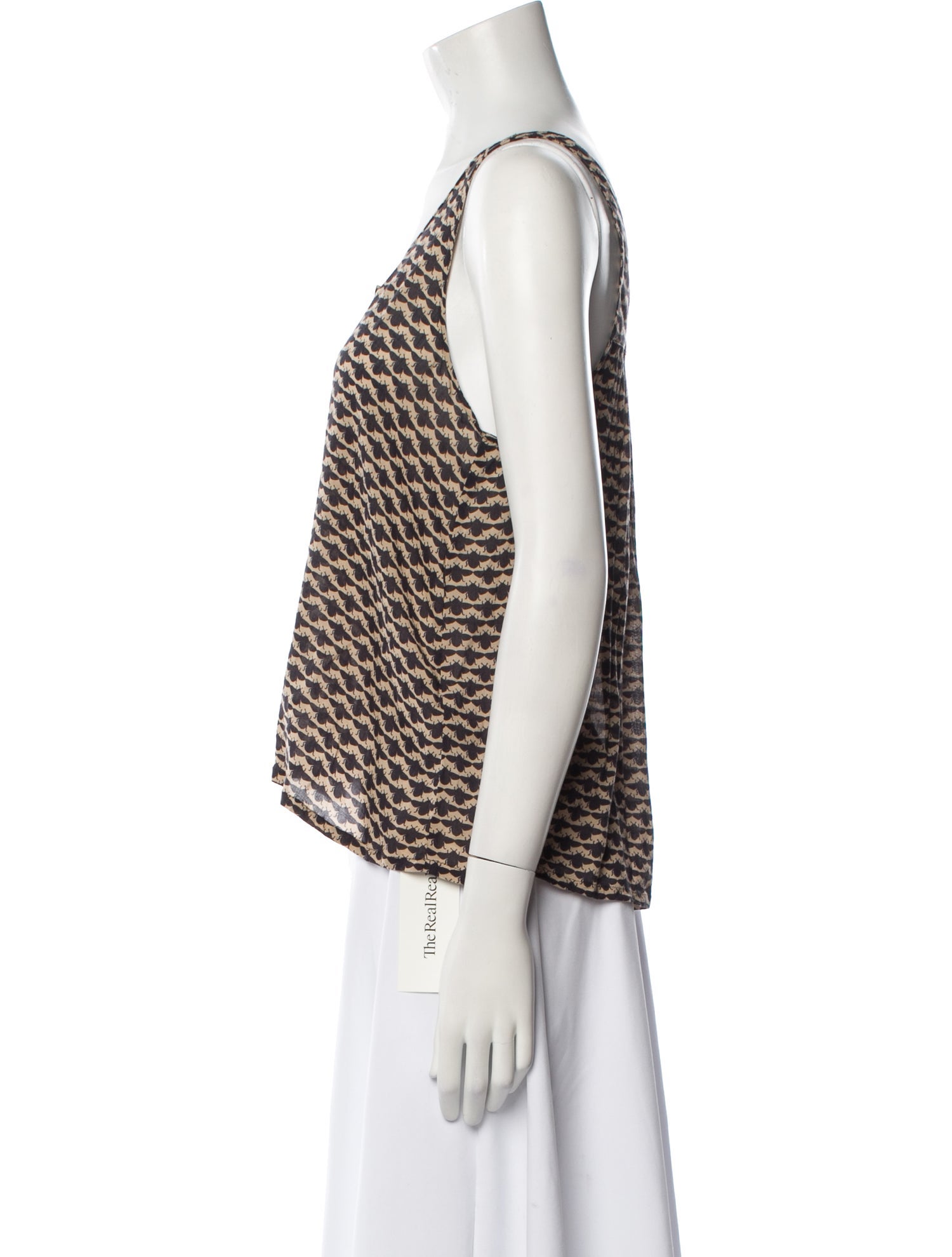 Rodebjer Printed Scoop Neck Top