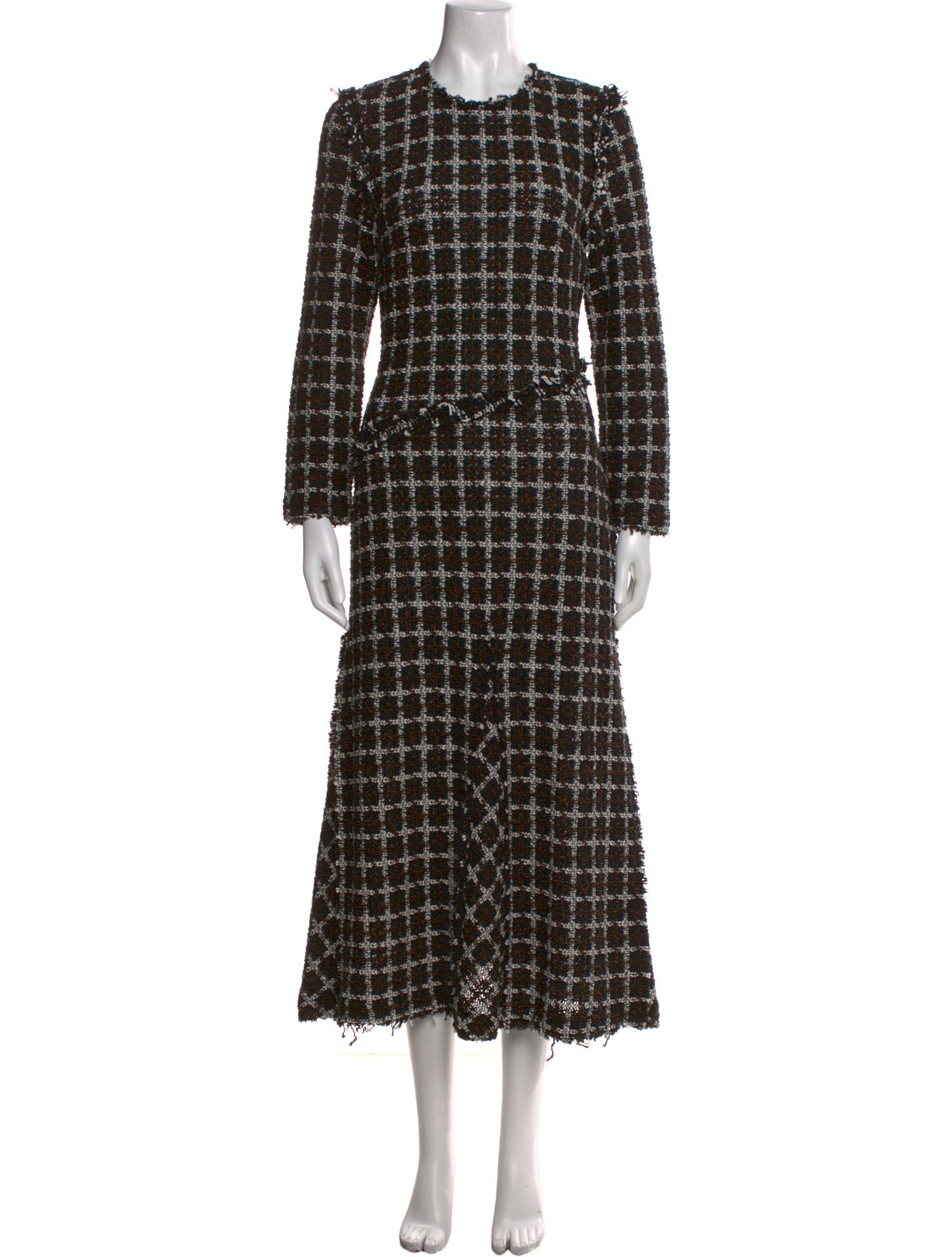 Rodebjer Plaid Print Long Dress