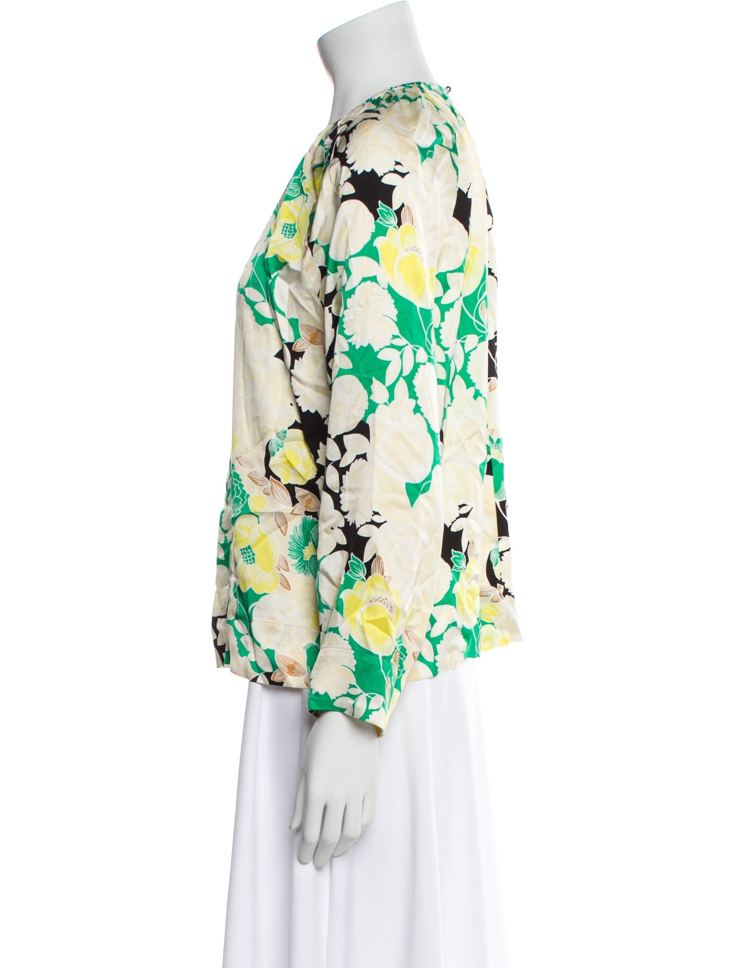 Rodebjer Floral Print V-Neck Blouse