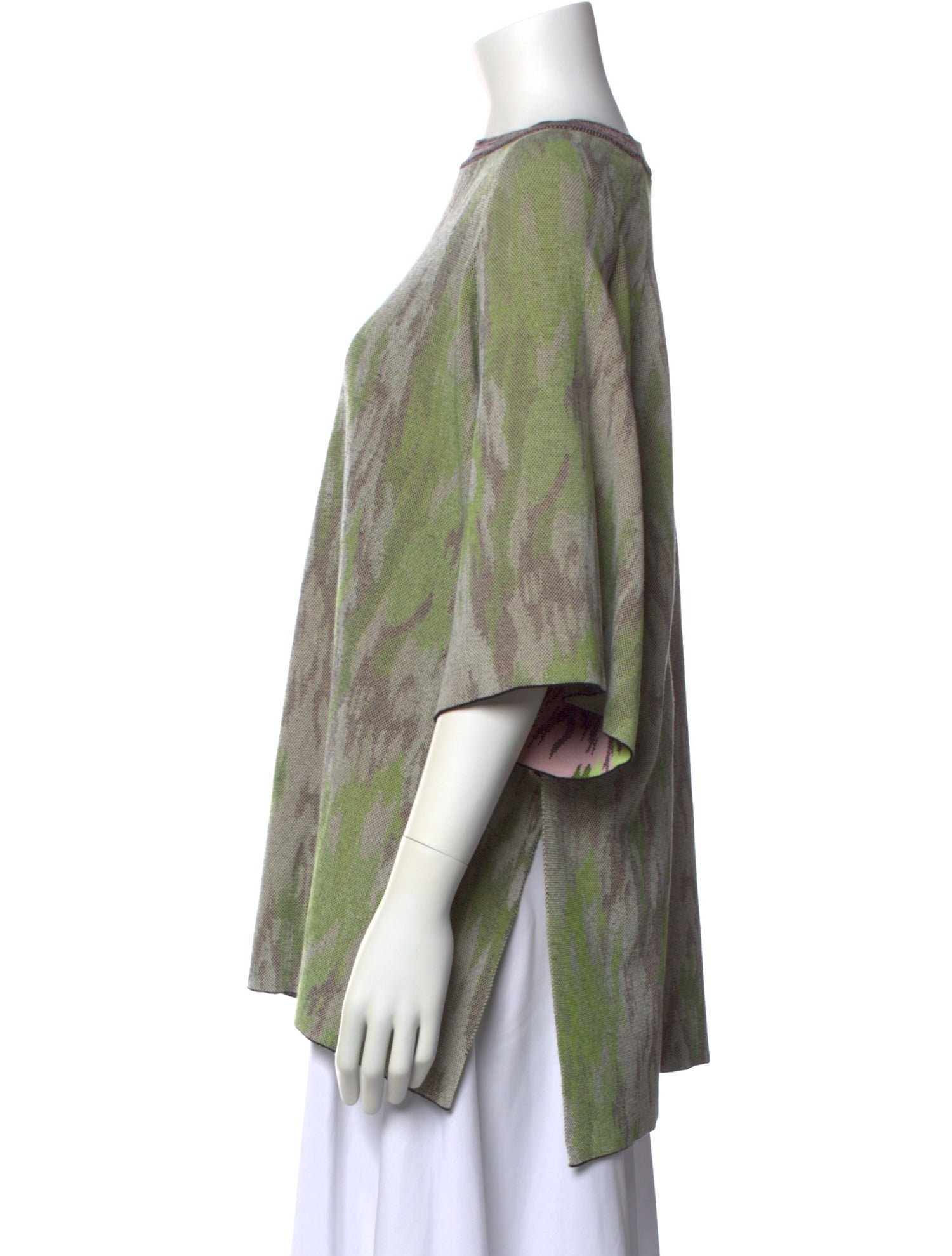 Rodebjer Tie-Dye Print Bateau Neckline Blouse