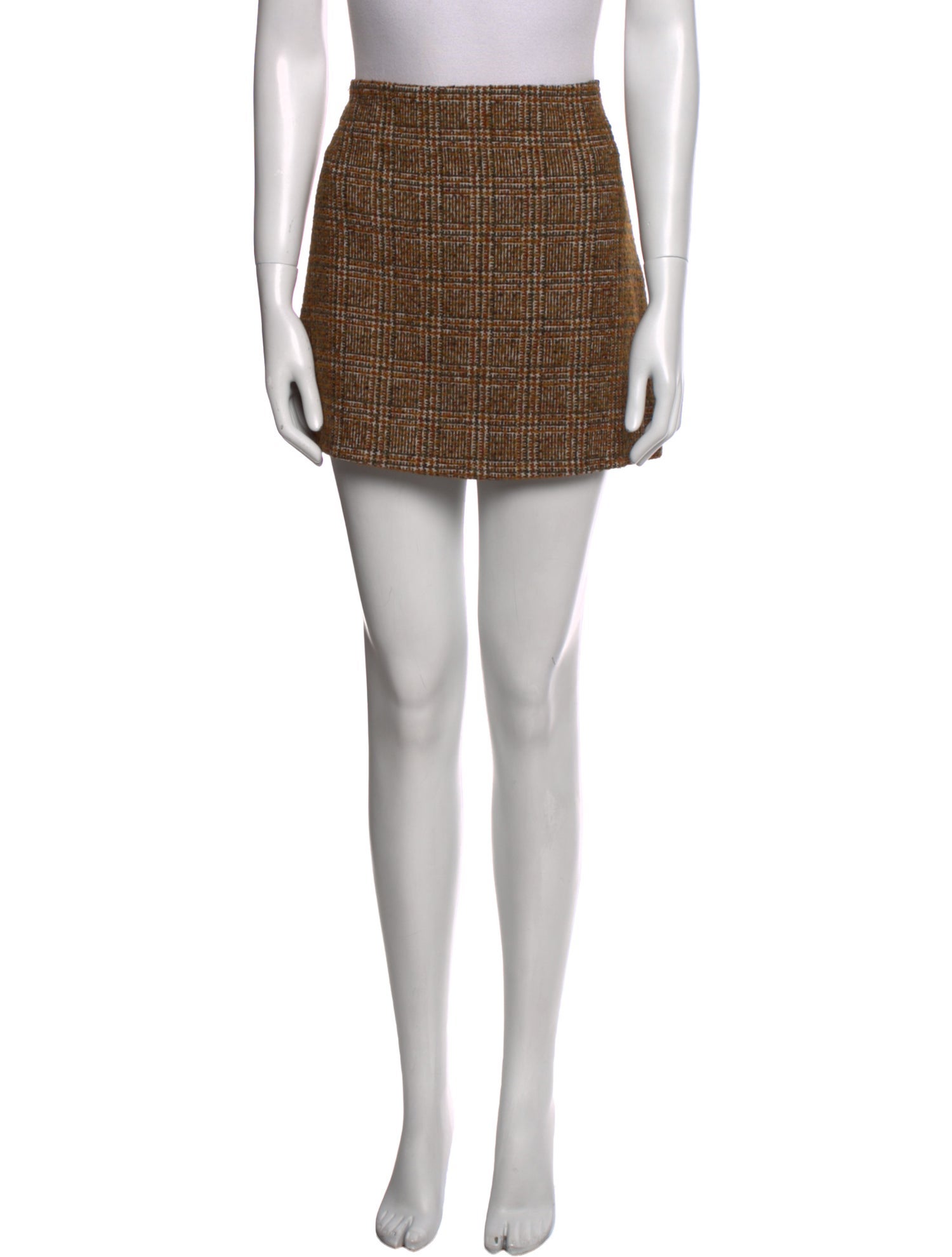 Rodebjer Plaid Print Mini Skirt