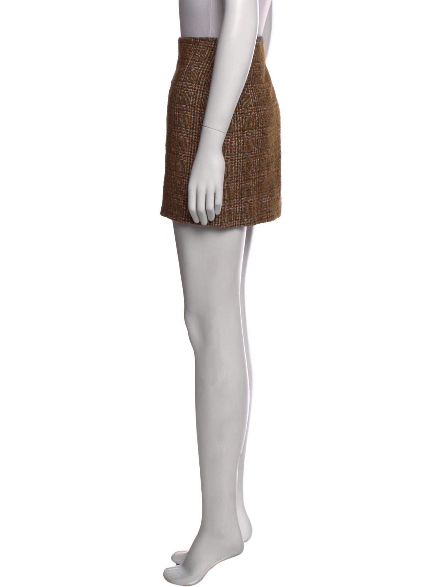 Rodebjer Plaid Print Mini Skirt