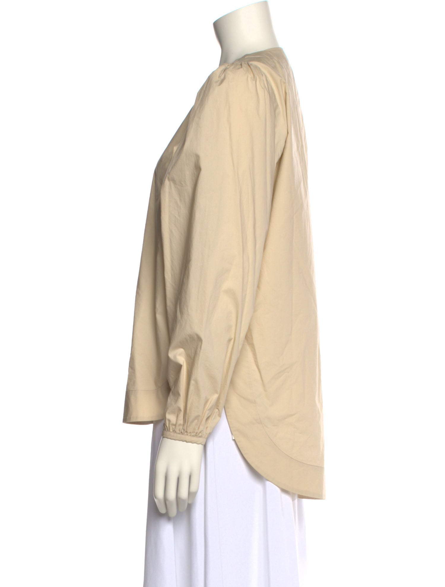 Rodebjer V-Neck Long Sleeve Button-Up Top