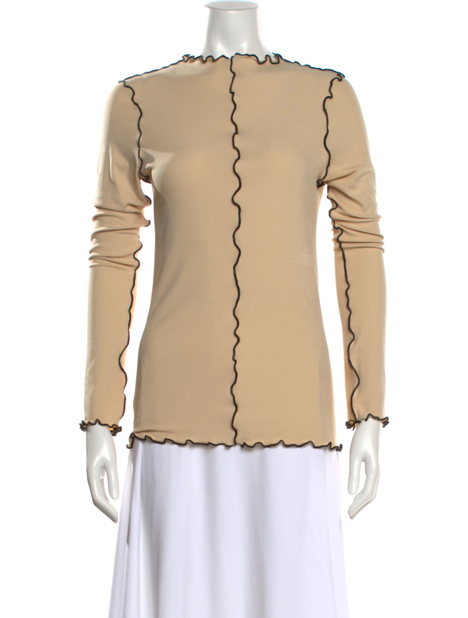 Rodebjer Mock Neck Long Sleeve Blouse