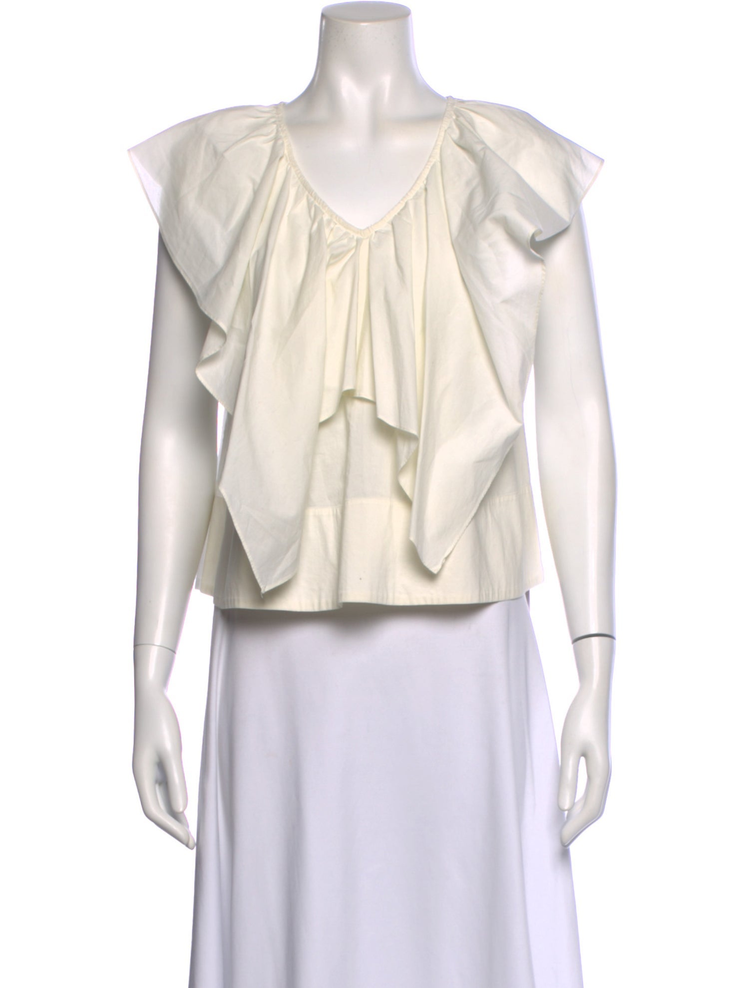 Rodebjer V-Neck Short Sleeve Crop Top