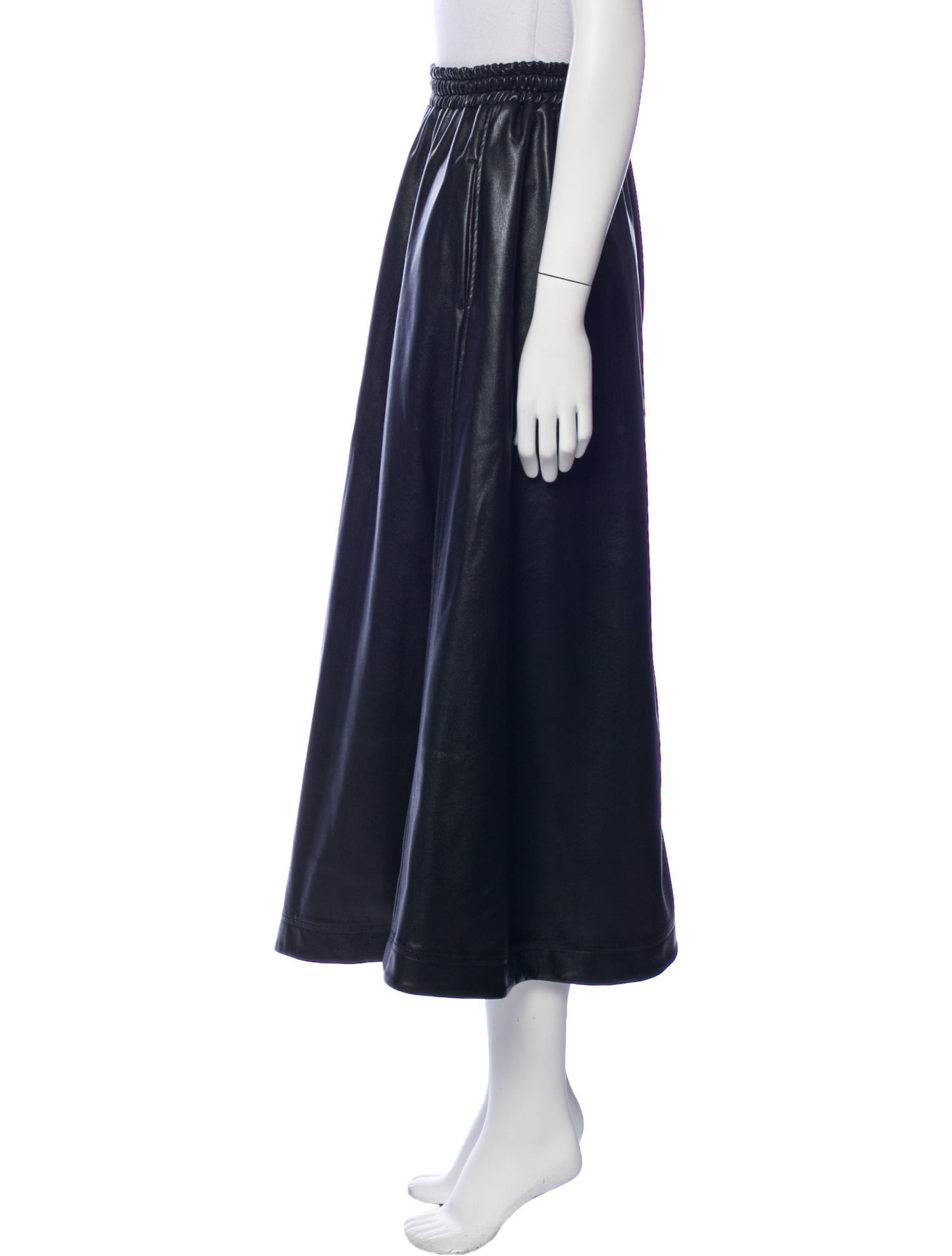 Rodebjer Leather Midi Length Skirt