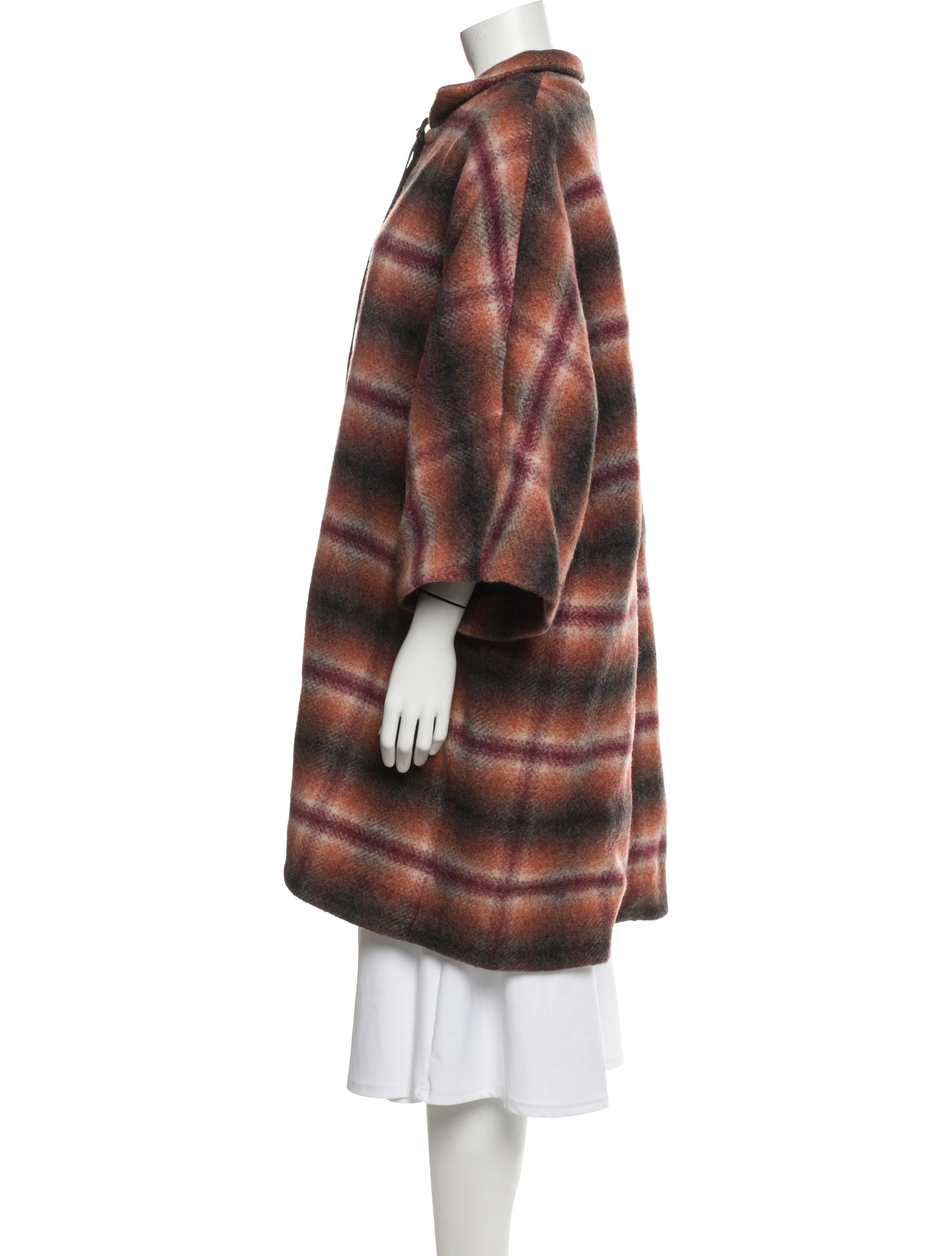 Rodebjer Virgin Wool Plaid Print Coat w/ Tags