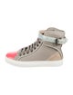 Ruthie Davis Leather Colorblock Pattern Sneakers