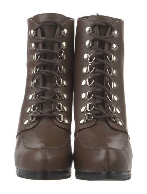 Ruthie Davis Leather Lace-Up Boots