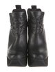 Ruthie Davis Leather Studded Accents Lace-Up Boots