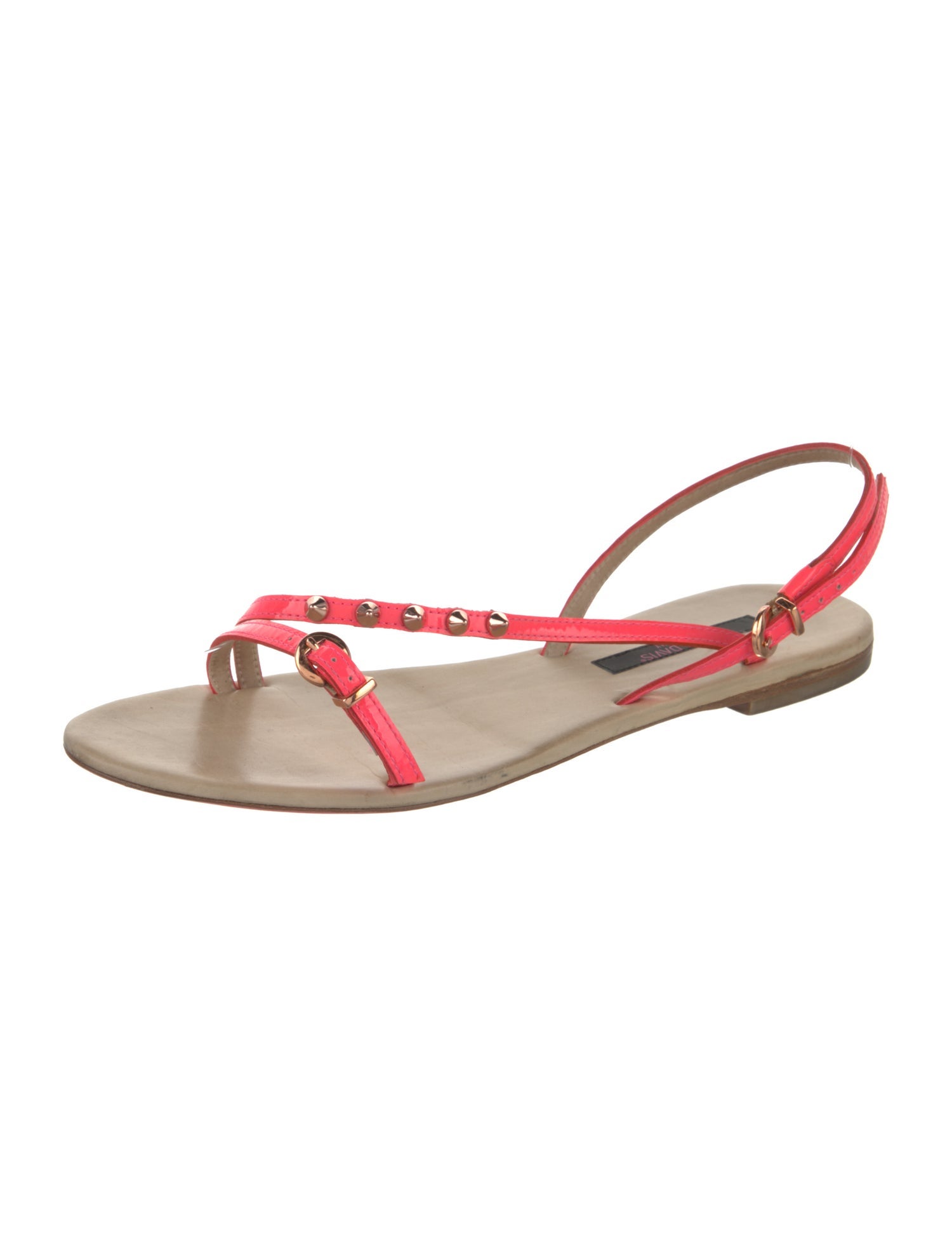 Ruthie Davis Patent Leather Printed Slingback Sandals