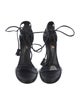 Ruthie Davis Leather Tassel Accents T-Strap Sandals