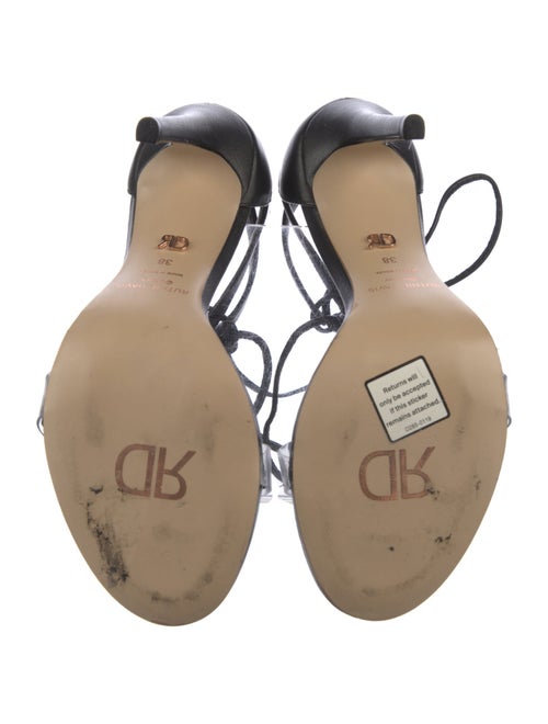 Ruthie Davis Leather Tassel Accents T-Strap Sandals