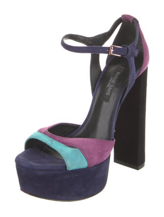 Ruthie Davis Suede Printed Sandals