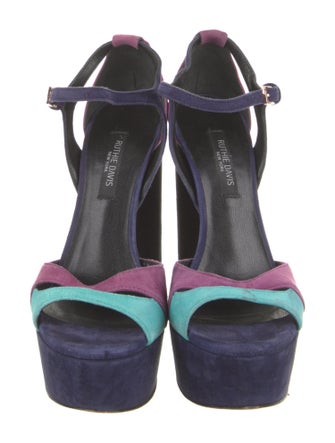 Ruthie Davis Suede Printed Sandals