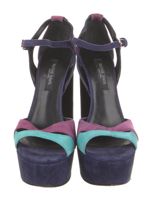 Ruthie Davis Suede Printed Sandals