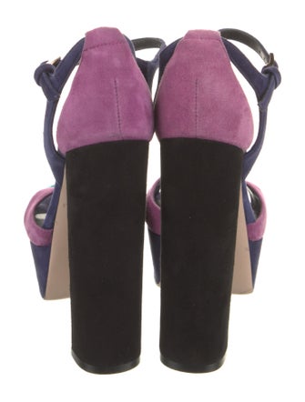 Ruthie Davis Suede Printed Sandals