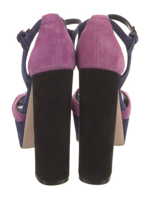 Ruthie Davis Suede Printed Sandals