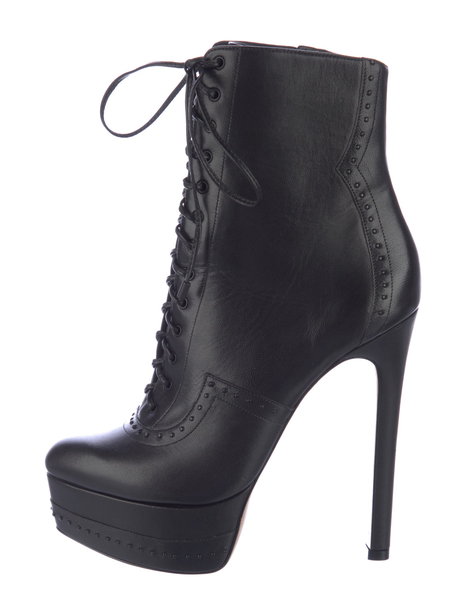 Ruthie Davis Leather Lace-Up Boots