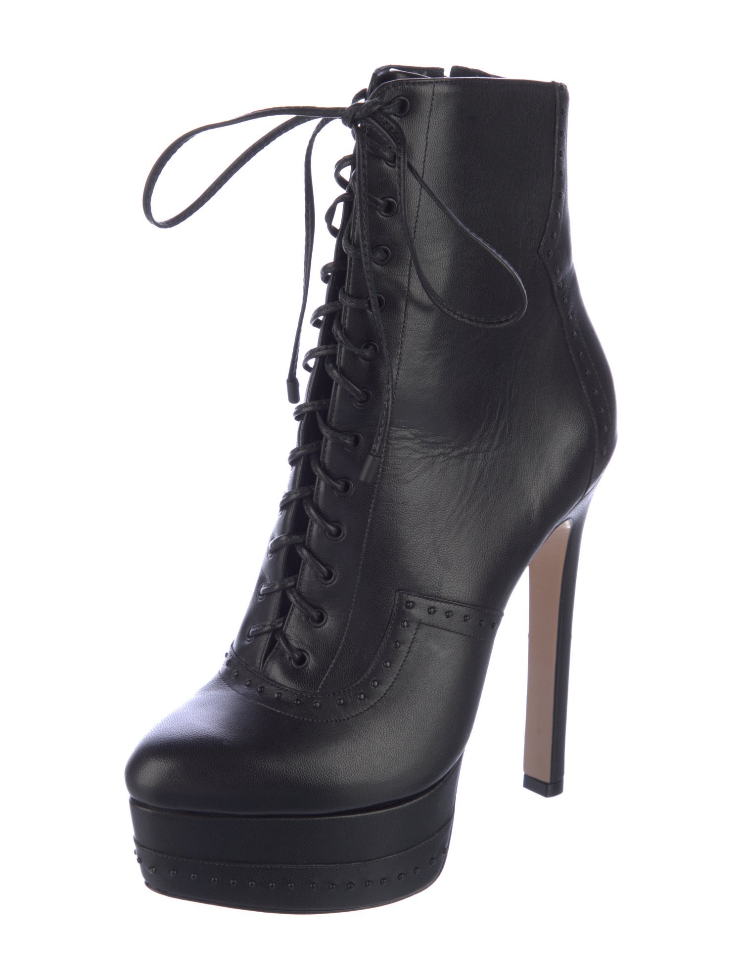 Ruthie Davis Leather Lace-Up Boots