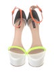 Ruthie Davis Leather Colorblock Pattern Sandals
