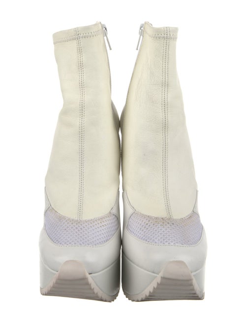 Ruthie Davis Leather Mesh Accents Sock Boots
