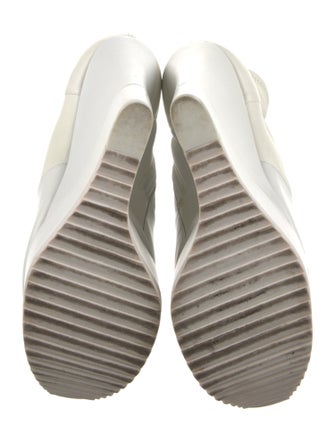 Ruthie Davis Leather Mesh Accents Sock Boots