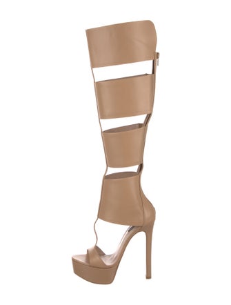 Ruthie Davis Leather Cutout Accent Boots