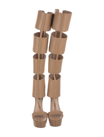 Ruthie Davis Leather Cutout Accent Boots