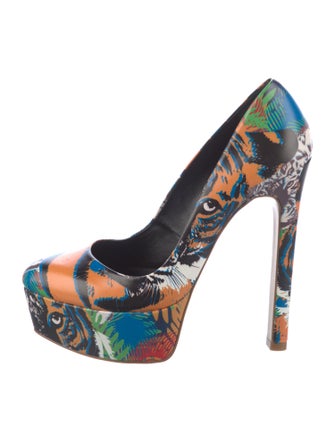 Ruthie Davis Leather Printed Pumps