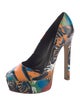 Ruthie Davis Leather Printed Pumps
