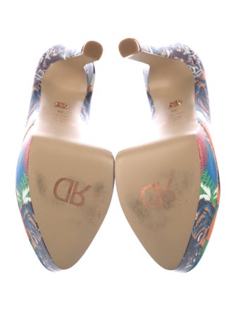 Ruthie Davis Leather Printed Pumps