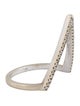 Ruby Stella 14K Diamond Curved 'V' Ring