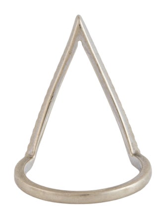 Ruby Stella 14K Diamond Curved 'V' Ring