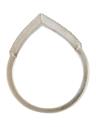 Ruby Stella 14K Diamond Curved 'V' Ring