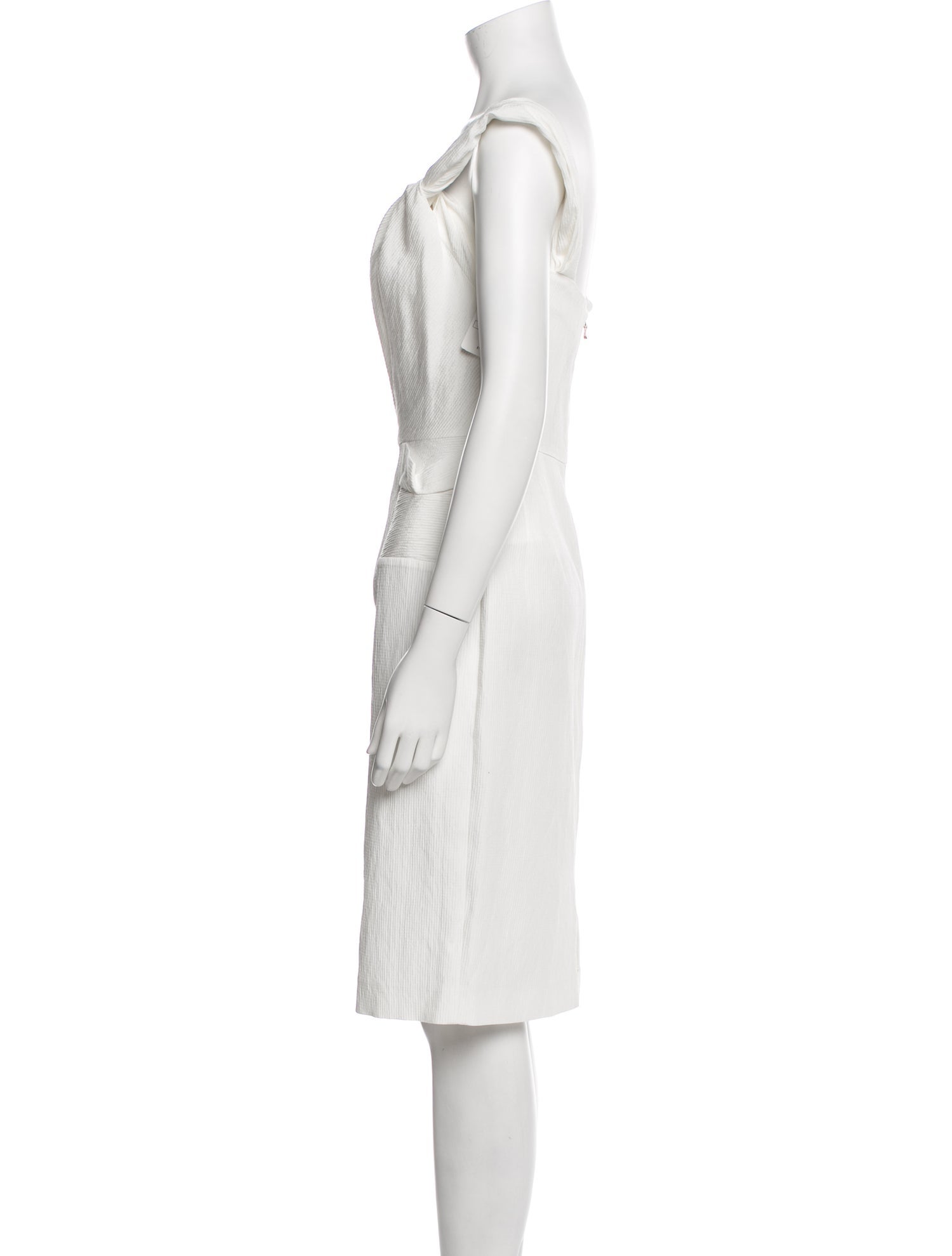 RM by Roland Mouret One-Shoulder Knee-Length Dress