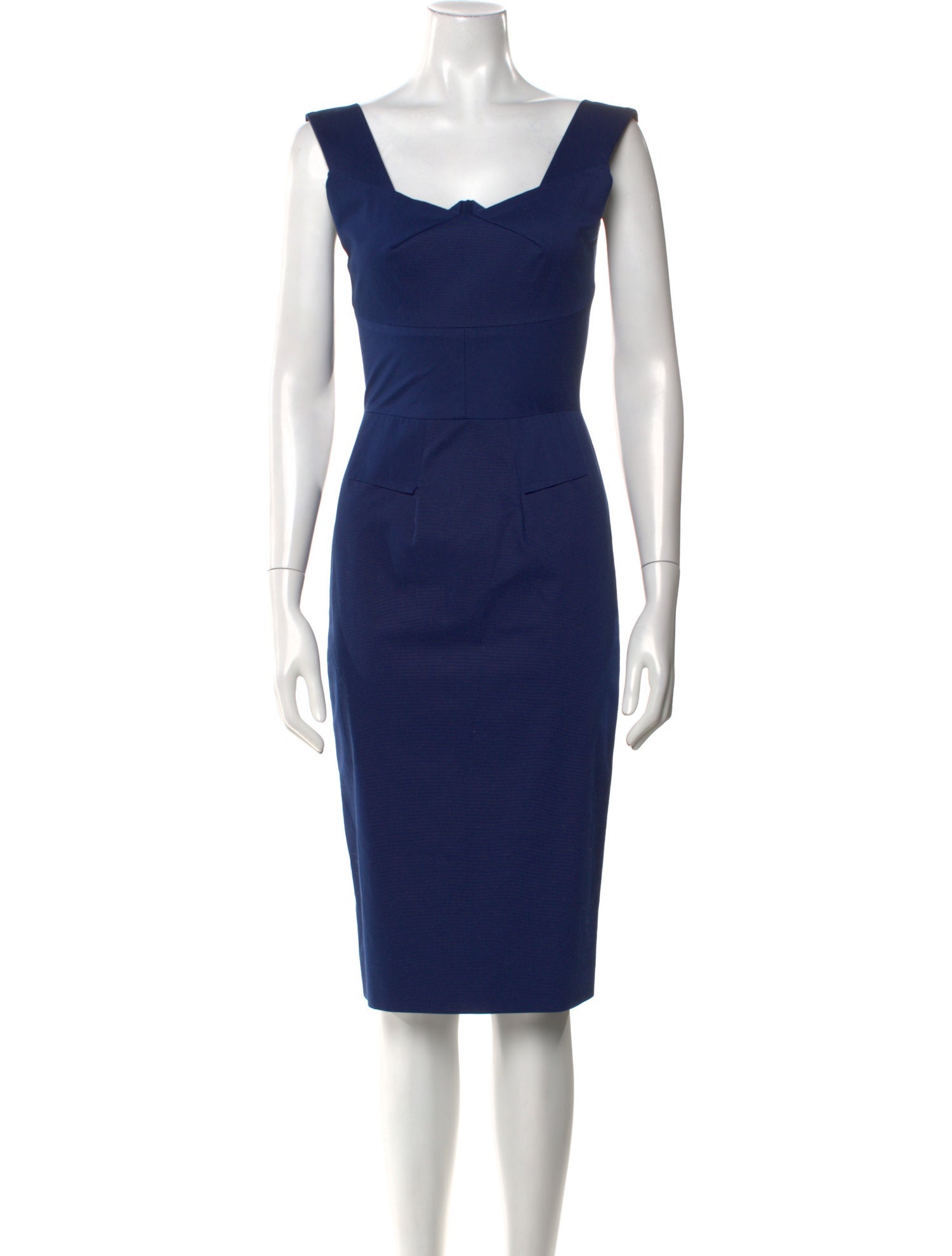 RM by Roland Mouret Square Neckline Knee-Length Dress