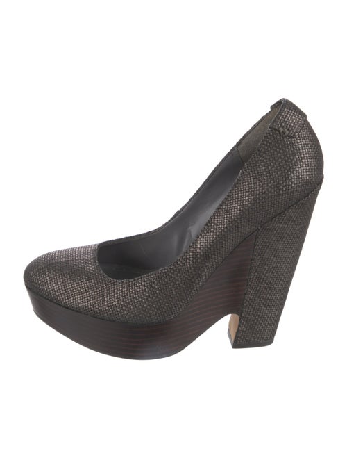 Rosegold Raffia Pumps