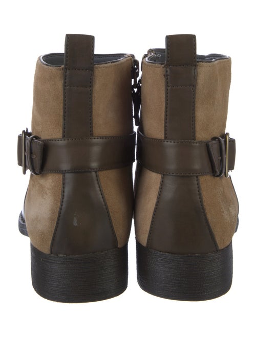 Rosegold Leather Colorblock Pattern Boots