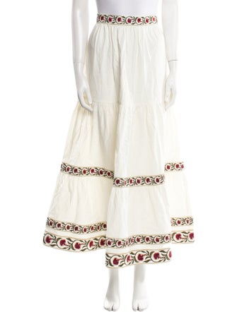 Rosewater House Linen Midi Length Skirt