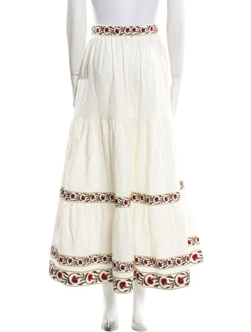 Rosewater House Linen Midi Length Skirt