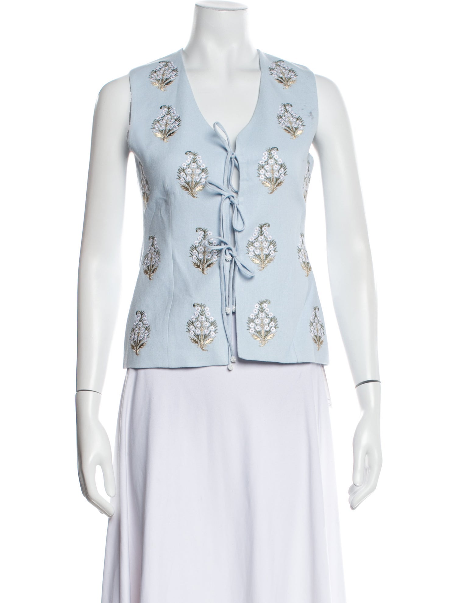 Rosewater House Linen Floral Print Crop Top w/ Tags